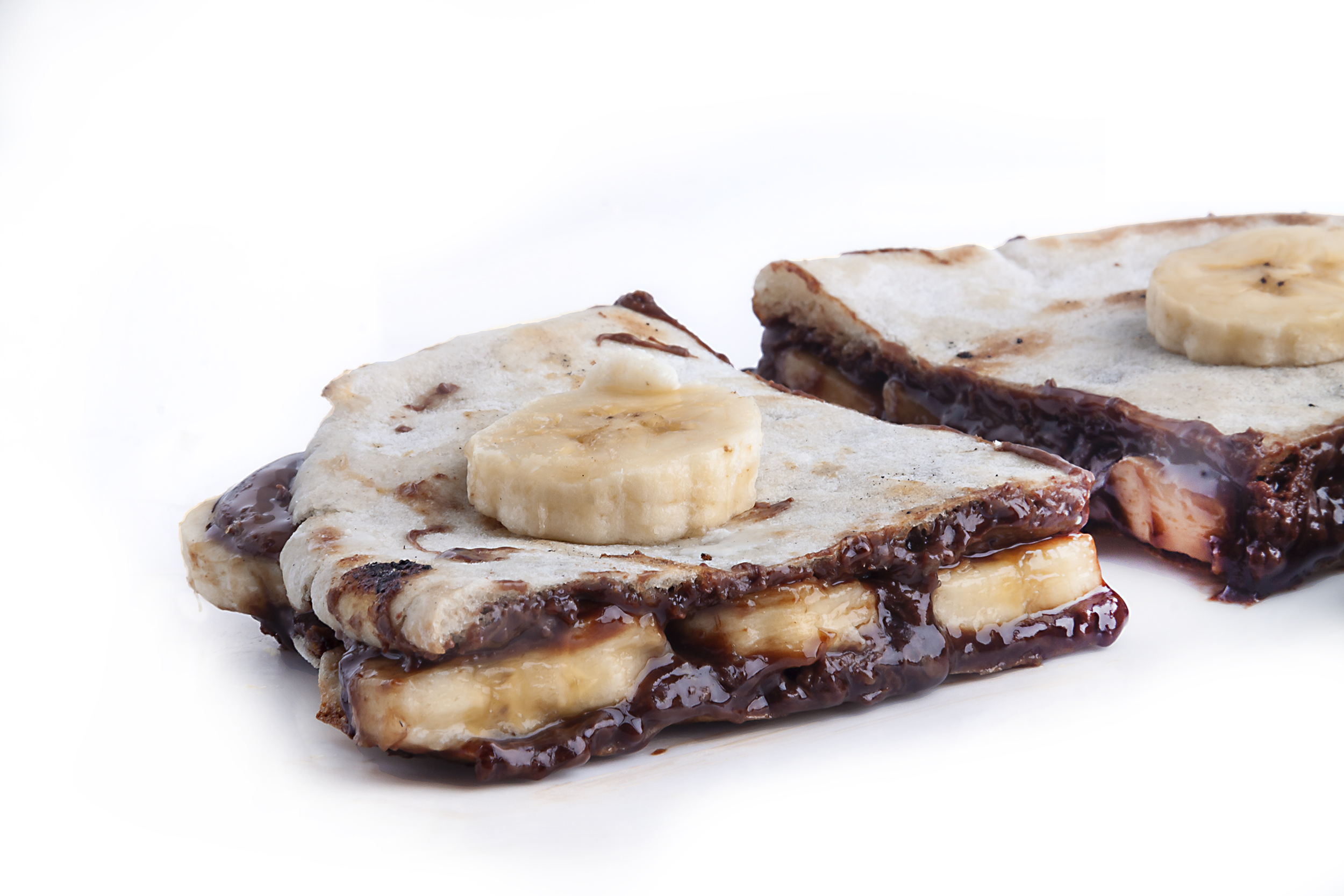 Beirute doce com chocolate e banana